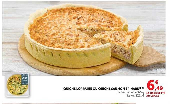 QUICHE LORRAINE OU QUICHE SAUMON ÉPINARD