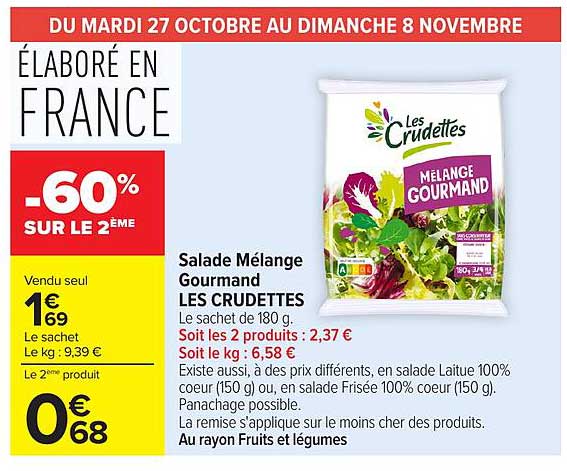 Salade Mélange Gourmand LES CRUDTTES