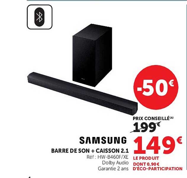 SAMSUNG BARRE DE SON + CAISSON 2.1