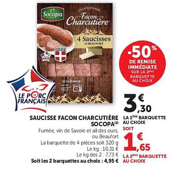 SAUCISSE FACON CHARCUTIERE SOOPA®