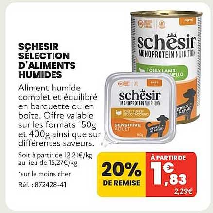 SCHESIR SELECTION D'ALIMENTS HUMIDES