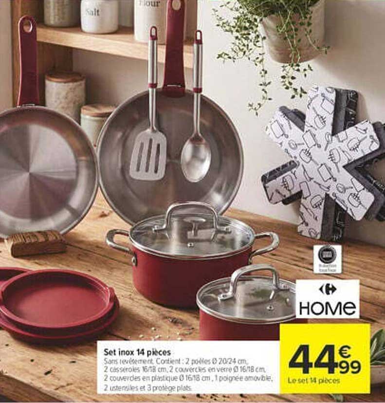 Set inox 14 pièces