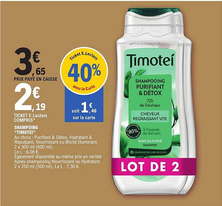 SHAMPOOING "TIMOTEI"