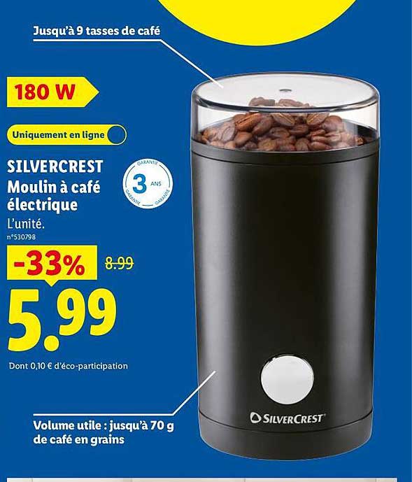 SILVERCREST Moulin à café électrique
