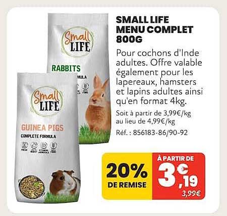 SMALL LIFE MENU COMPLET 800G