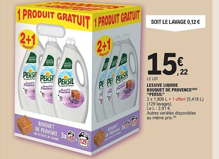 SOIT LE LAVAGE 0,12 €
