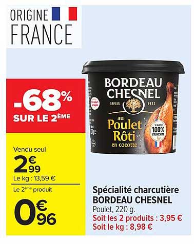 Spécialité charcutière BORDEAU CHESNEL