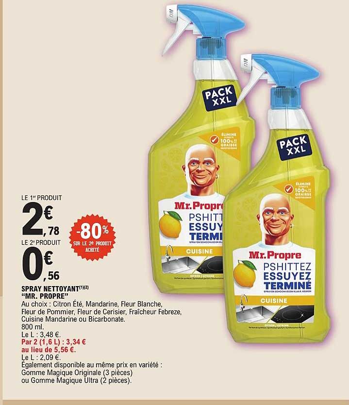 SPRAY NETTOYANT (1+2) "MR. PROPRE"