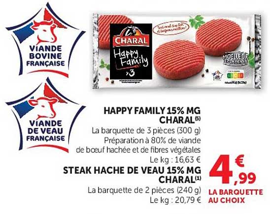 STEAK HACHE DE VEAU 15% MG CHAREL(1)