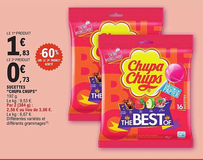 SUCETTES "CHUPA CHUPS" 192 g