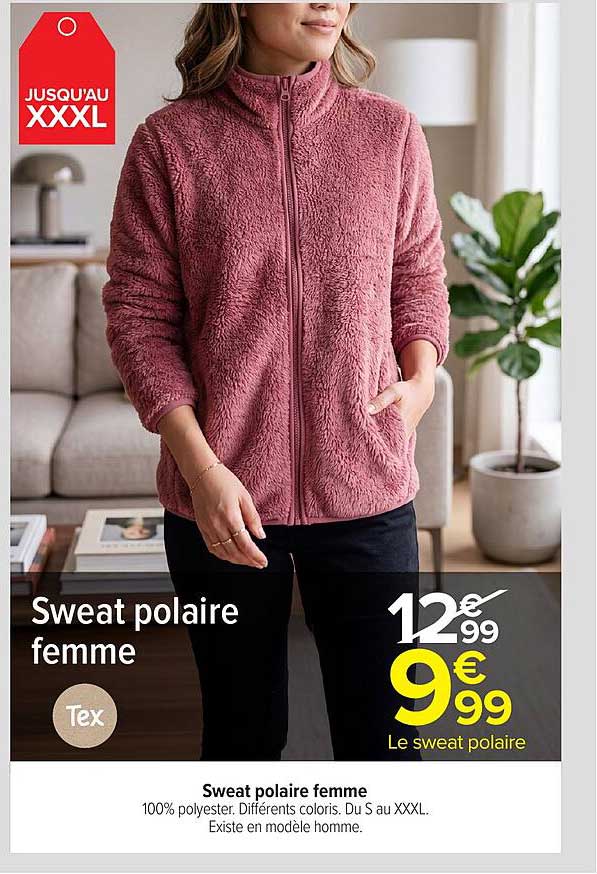 Sweat polaire femme