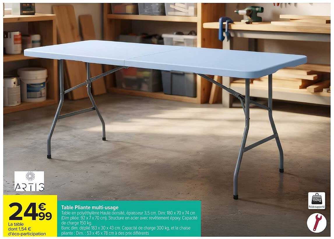 Table Pliante multi-usage