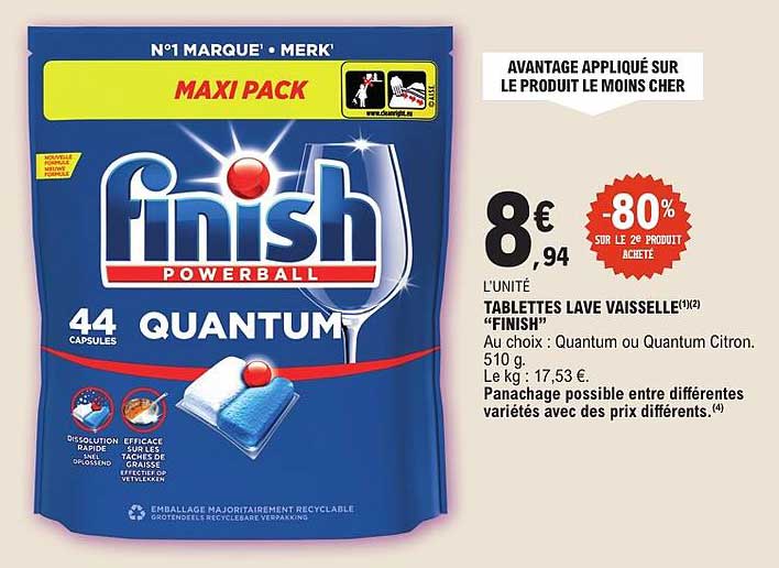 TABLETTES LAVE VAISSELLE FINISH