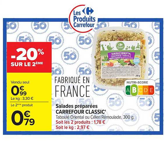 Taboulé Oriental ou Céleri Rémoulade, 300 g.