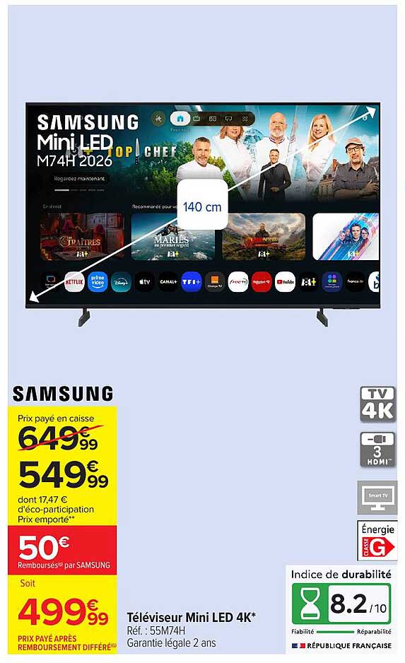 Téléviseur Mini LED 4K*