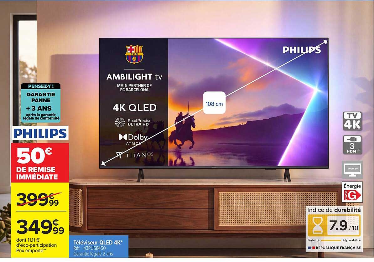 Téléviseur QLED 4K*