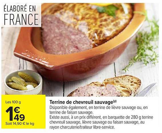 Terrine de chevreuil sauvage