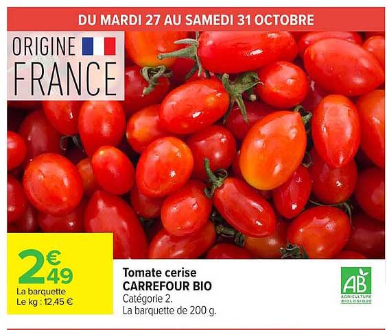 Tomate cerise CARREFOUR BIO