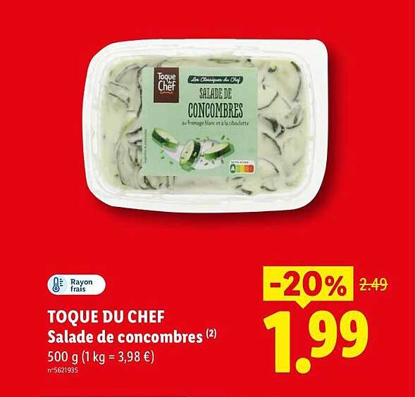 TOQUE DU CHEF Salade de concombres