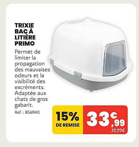 TRIXIE BAC À LITIERE PRIMO