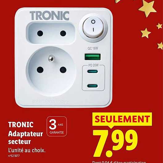 TRONIC Adaptateur secteur