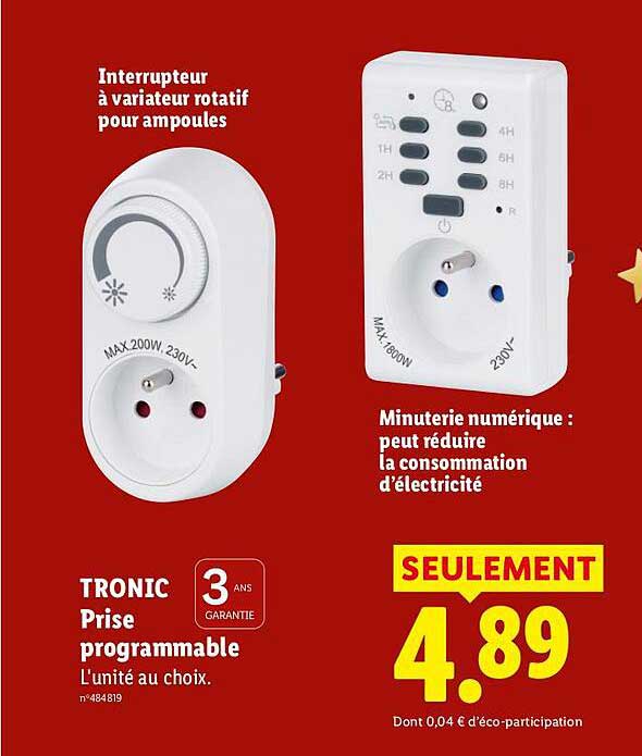 TRONIC Prise programmable