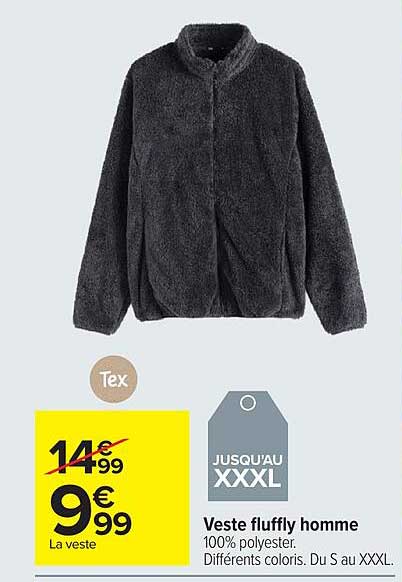 Veste fluffy homme