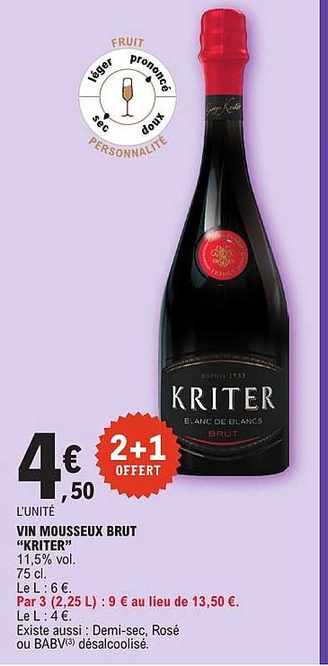 VIN MOUSSEUX BRUT “KRITER”