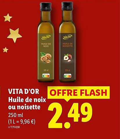 VITA D'OR Huile de noix ou noisette