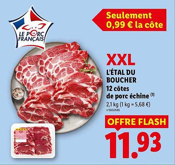 XXL L’ÉTAL DU BOUCHER 12 côtes de porc échine (1)