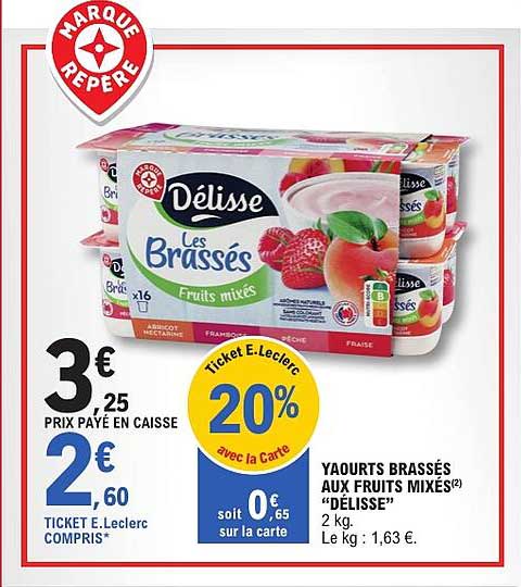 YAOURTS BRASSÉS AUX FRUITS MIXÉS «DÉLISSÉ»