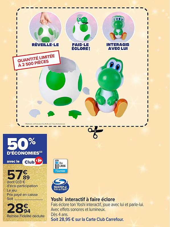 Yoshi interactif à faire éclore