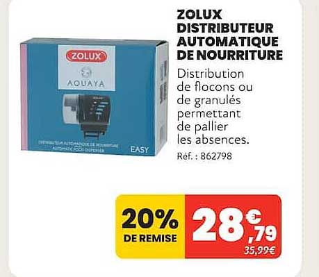ZOLUX DISTRIBUTEUR AUTOMATIQUE DE NOURRITURE