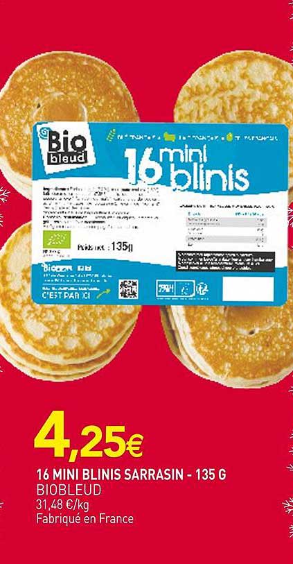 16 MINI BLINIS SARRASIN - 135 G