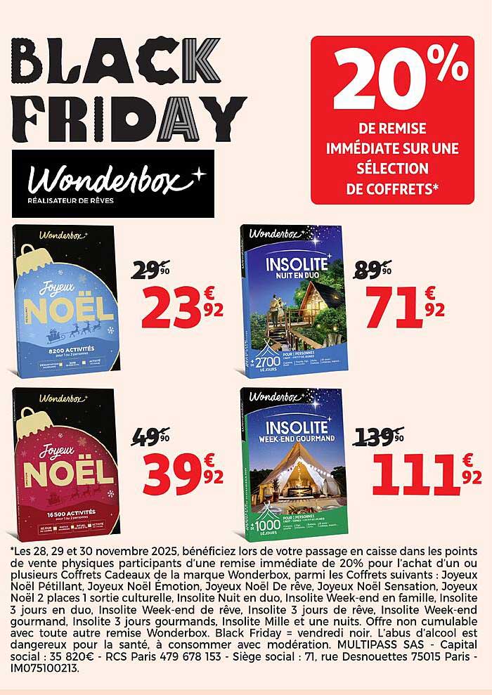 20% DE REMISE IMMÉDIATE SUR UNE SÉLECTION DE COFFRETS