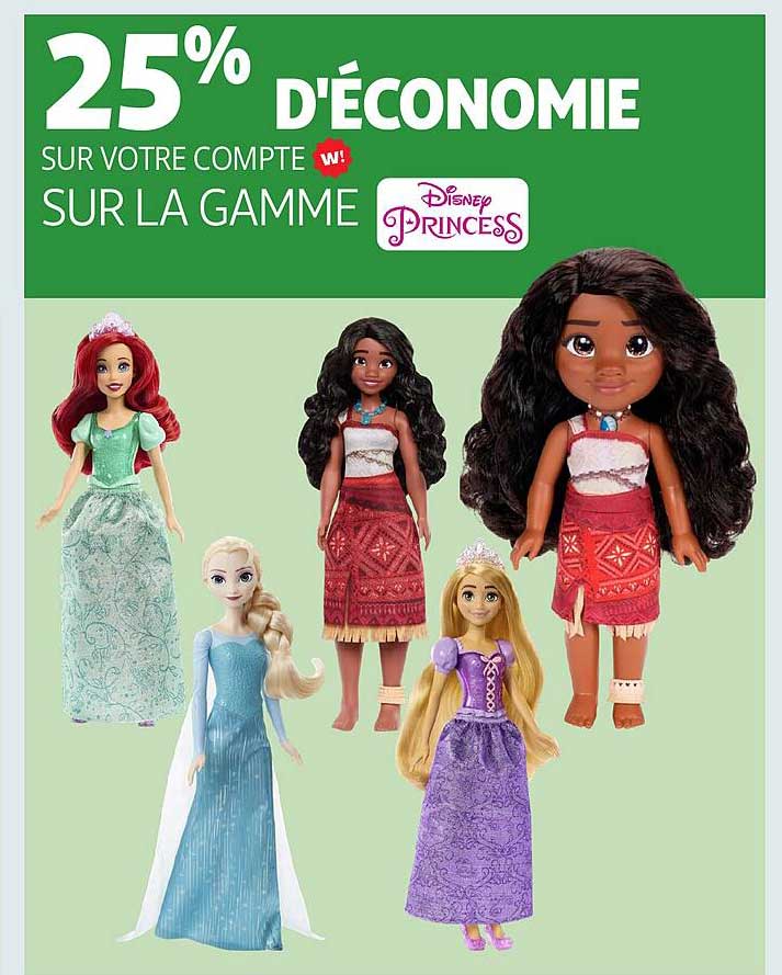 25% D'ÉCONOMIE SUR VOTRE COMPTE SUR LA GAMME DISNEY PRINCESS