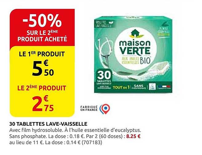 30 TABLETTES LAVE-VAISSELLE