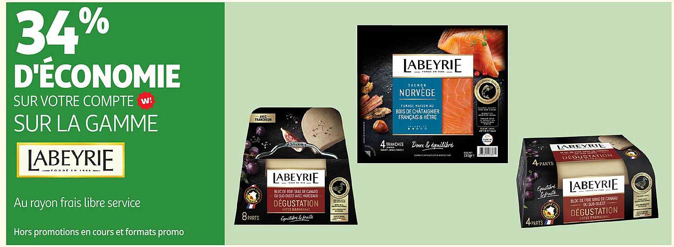 34% d’économie sur votre compte sur la gamme Labeyrie