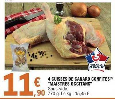 4 CUISSES DE CANARD CONFITES 'MAISTRES OCCITANS'