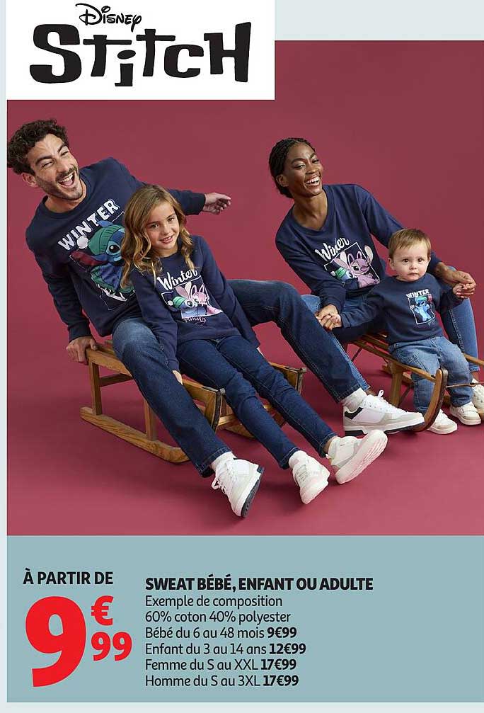 À PARTIR DE 9€99 - SWEAT BÉBÉ, ENFANT OU ADULTE