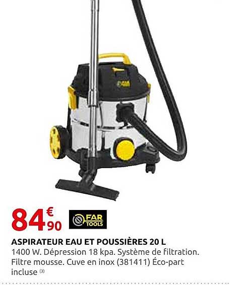 ASPIRATEUR EAU ET POUSSIÈRES 20 L