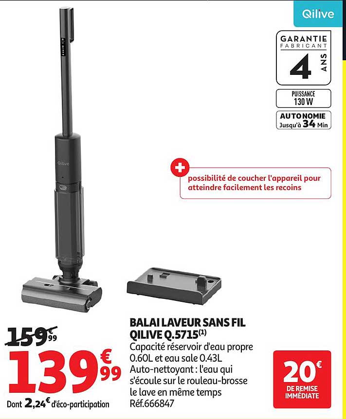 BALAI LAVEUR SANS FIL QILIVE Q.5715