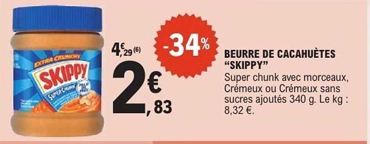 BEURRE DE CACAHUÈTES "SKIPPY"