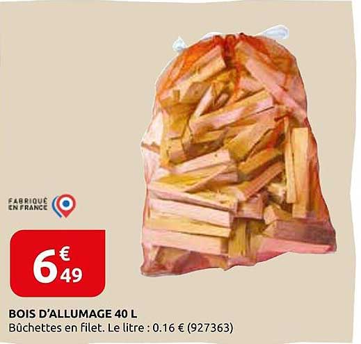 BOIS D'ALLUMAGE 40 L