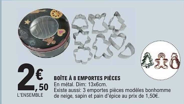 BOÎTE À 8 EMPORTES PIÈCES