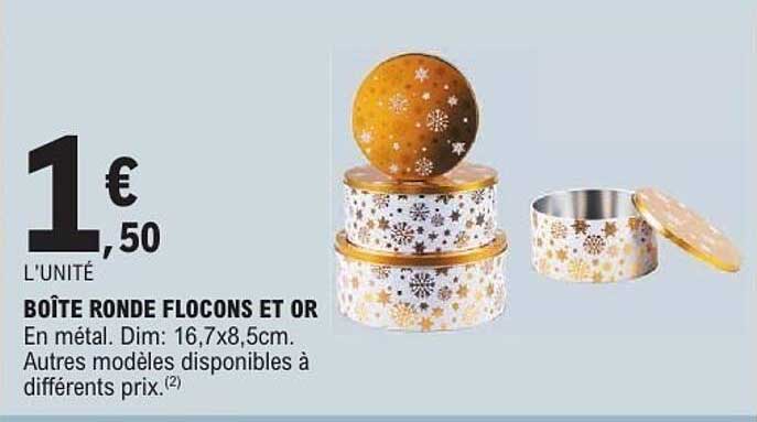 BOÎTE RONDE FLOCONS ET OR