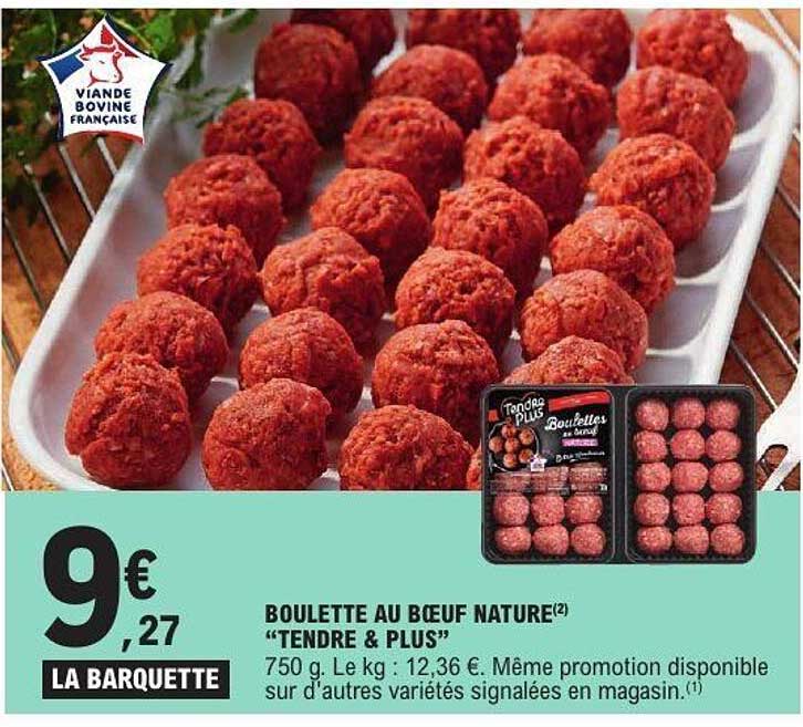 BOULETTE AU BŒUF NATURE "TENDRE & PLUS"
