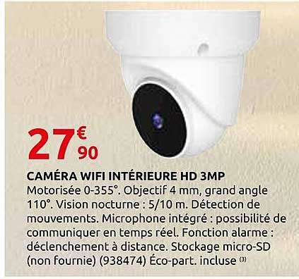 CAMÉRA WIFI INTÉRIEURE HD 3MP