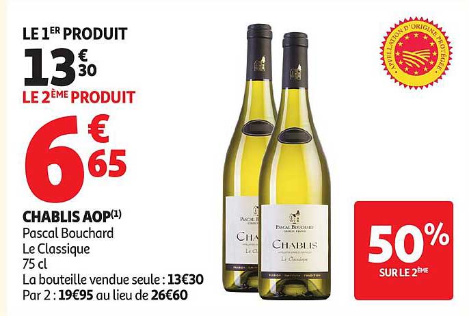 CHABLIS AOP(1) Pascal Bouchard Le Classique 75 cl
