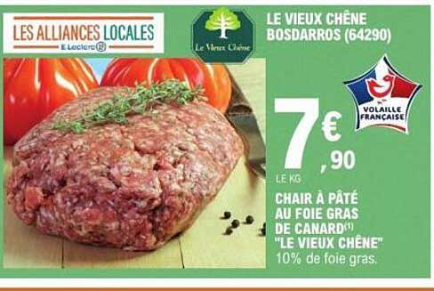 CHAIR À PÂTÉ AU FOIE GRAS DE CANARD "LE VIEUX CHÊNE"